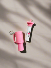 Load image into Gallery viewer, Tumbler Style Lip Balm Holder Keychain