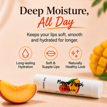 Load image into Gallery viewer, Mango Peach Lip Balm – Tropical Mango & Juicy Peach Moisturizing Lip Balm, Unsweetened, 0.15 oz