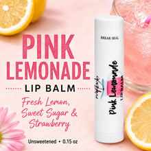 Load image into Gallery viewer, Pink Lemonade Lip Balm – Fresh Lemon, Sweet Sugar & Strawberry Moisturizing Lip Balm, Unsweetened, 0.15 oz