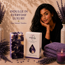 Load image into Gallery viewer, Lavender Flowers Soap Bar | Handmade Lavender Bath Soap & Moisturizing Body Bar