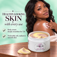 Load image into Gallery viewer, Leather + Sandalwood Body Buttercream – Moisturizing Shea Butter & Safflower Oil, Mint, Leather & Woody Scent, 8 oz