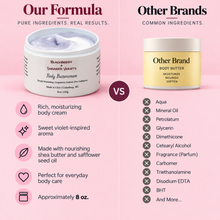 Load image into Gallery viewer, Blackberry & Sugared Violets Body Buttercream – Moisturizing Shea Butter & Safflower Oil, Fruity Floral & Vanilla Scent, 8 oz