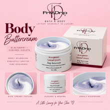 Load image into Gallery viewer, Blackberry & Sugared Violets Body Buttercream – Moisturizing Shea Butter & Safflower Oil, Fruity Floral & Vanilla Scent, 8 oz