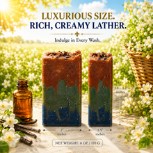Load image into Gallery viewer, Mahogany Teakwood Soap Bar | Woodsy Handmade Moisturizing Bath Soap