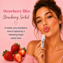 Load image into Gallery viewer, Strawberry Sorbet Lip Balm – Sweet Strawberry Moisturizing Lip Balm, Smooth Non-Greasy Lip Care, 0.15 oz
