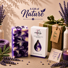 Load image into Gallery viewer, Lavender Flowers Soap Bar | Handmade Lavender Bath Soap &amp; Moisturizing Body Bar
