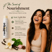 Load image into Gallery viewer, Vanilla Mint Lip Balm – Peppermint, Anise &amp; Vanilla Moisturizing Lip Balm, Smooth Non-Greasy Lip Care, 0.15 oz
