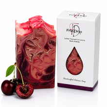 Load image into Gallery viewer, Black Cherry Twist Soap Bar | Fruity Berry Handmade Moisturizing Bath Soap
