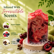 Load image into Gallery viewer, Black Cherry Twist Soap Bar | Fruity Berry Handmade Moisturizing Bath Soap
